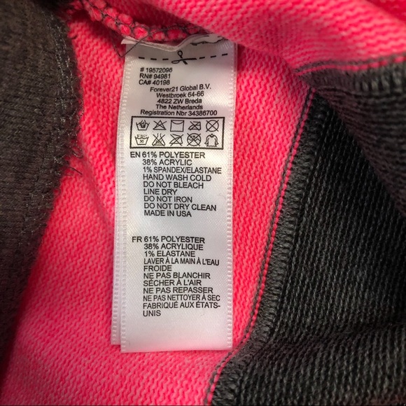 Forever 21 Striped Grey Neon Pink Skirt - Picture 6 of 6